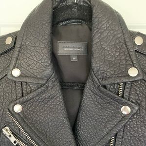 Mackage for Aritzia pebbled leather jacket.
